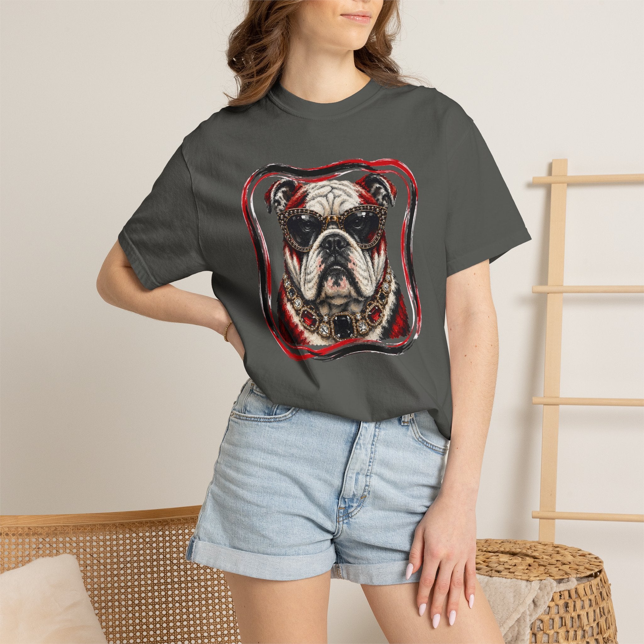 Unisex Garment-Dyed T-shirt - Glam Bulldog