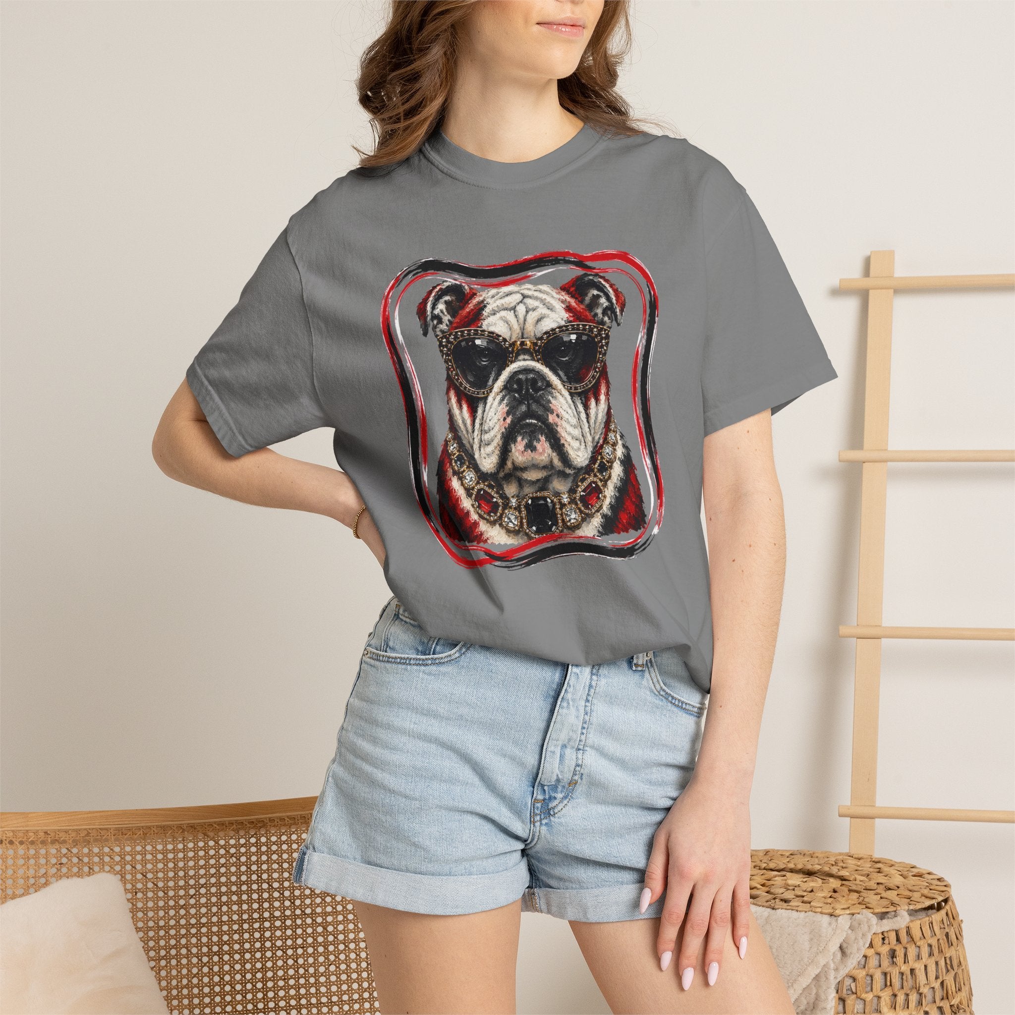 Unisex Garment-Dyed T-shirt - Glam Bulldog