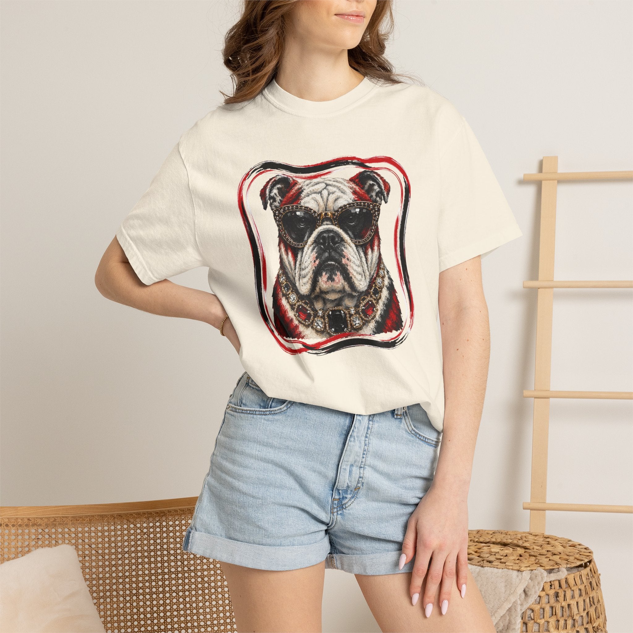 Unisex Garment-Dyed T-shirt - Glam Bulldog